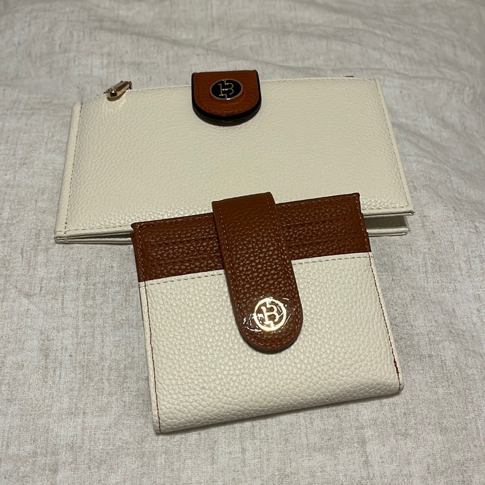 Cream and Tan Wallet